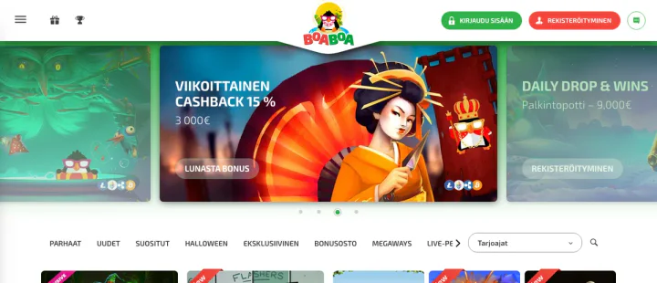 Registrierungsformular bei boaboa.com (Kontowährung EUR)