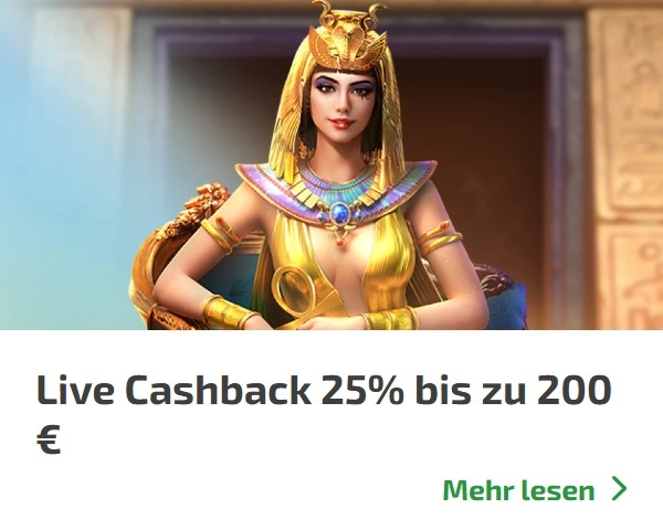 Live Cashback 25%